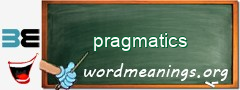 WordMeaning blackboard for pragmatics